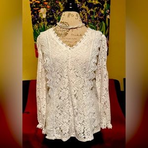 Lacy, lined except for Lacey long sleeves.